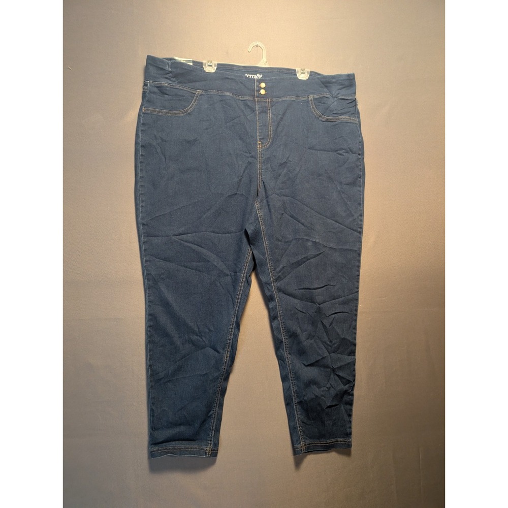 Terra & Sky Jegging Jeans Women's 3X Blue Denim Stretch Mid Rise Skinny Leg